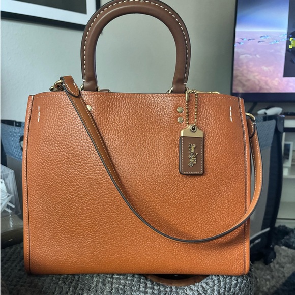 Coach Handbags - Coach Rogue 30 amber color block